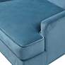 3_Martha Stewart Anna Blue Jacquard Fabric Accent Armchair more views