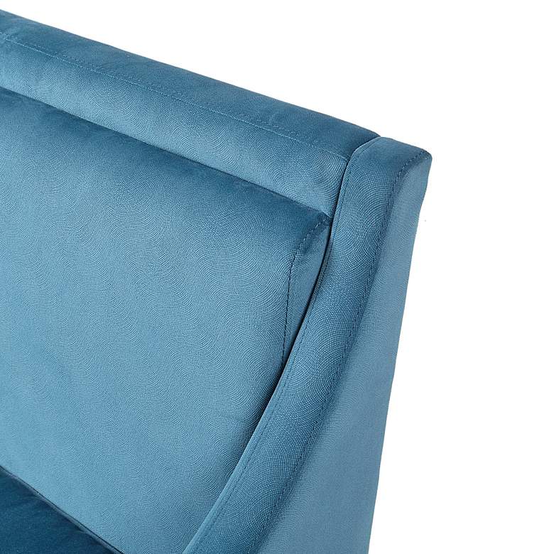 Image 5 Martha Stewart Anna Blue Jacquard Fabric Accent Armchair more views