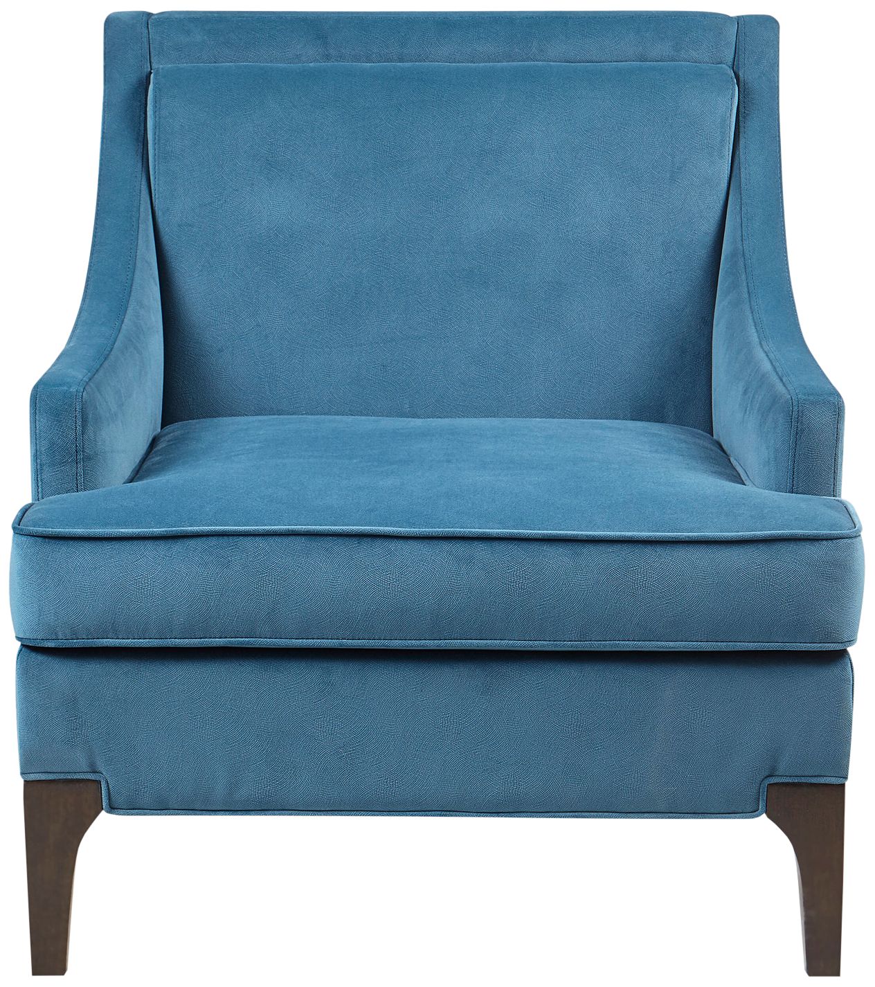 Martha Stewart Anna Blue Jacquard Fabric Accent Armchair