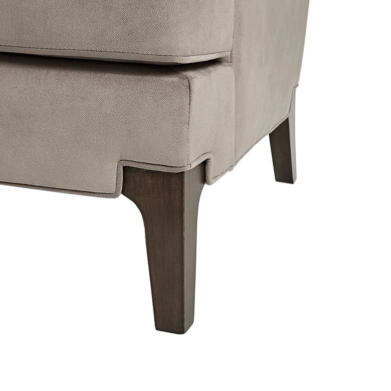 Image 4 Martha Stewart Anna Light Gray Fabric Accent Armchair more views
