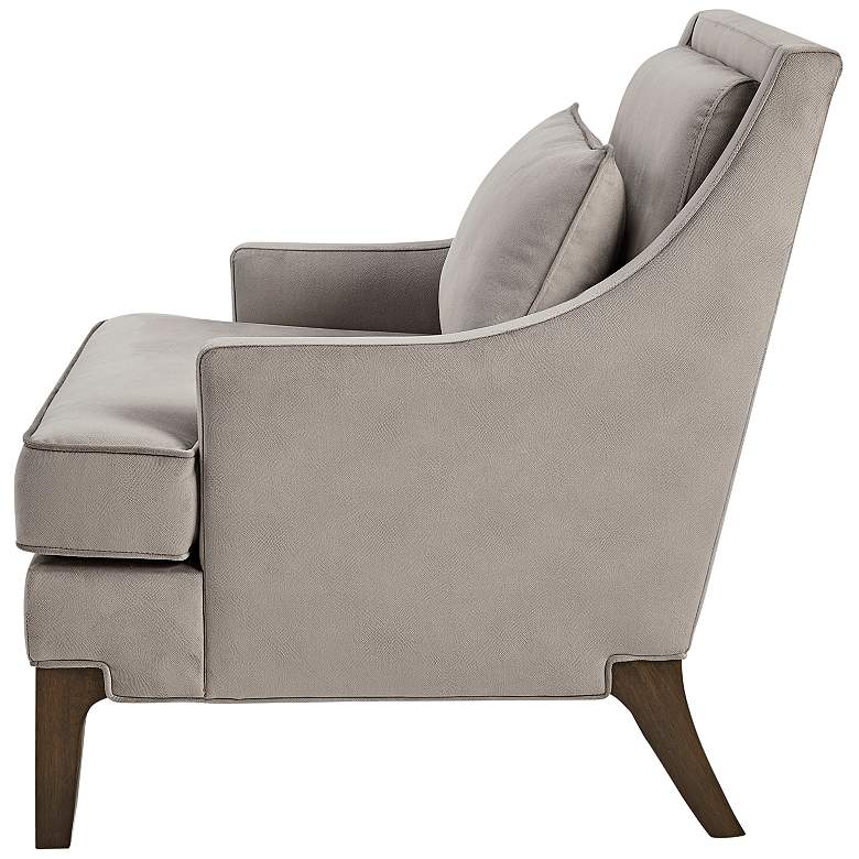 Image 7 Martha Stewart Anna Light Gray Fabric Accent Armchair more views