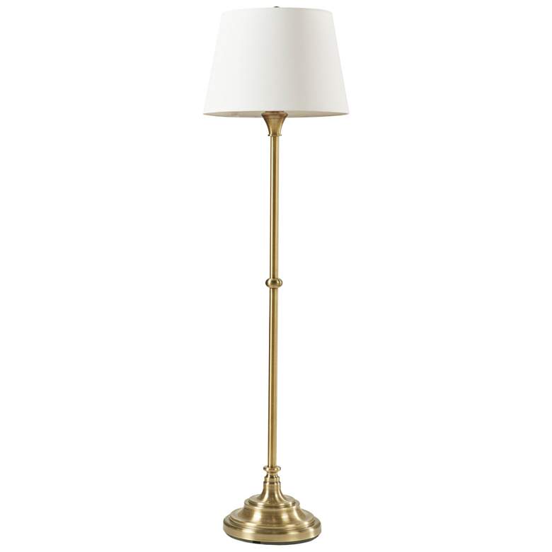 Image 1 Martha Stewart Antique Brass Aelorian Floor Lamp 59"H