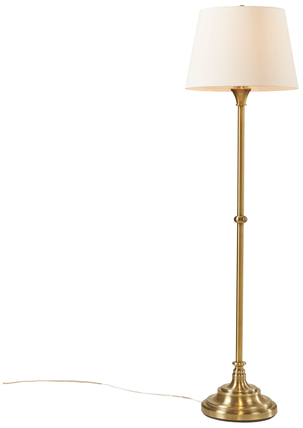 Image 4 Martha Stewart Antique Brass Aelorian Floor Lamp 59"H more views