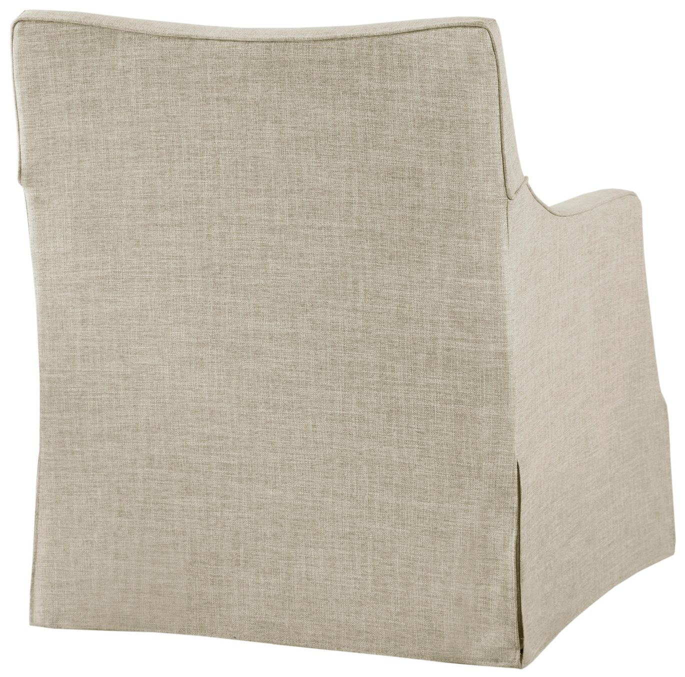 Image 5 Martha Stewart Beige London Skirted Swivel Chair more views