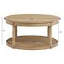 Martha Stewart Belden 36"W Reclaimed Natural Wood Round Coffee Table