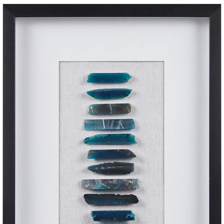 Image 4 Martha Stewart Blue Cerulean Stones Framed Shadowbox Wall Decor Panel more views