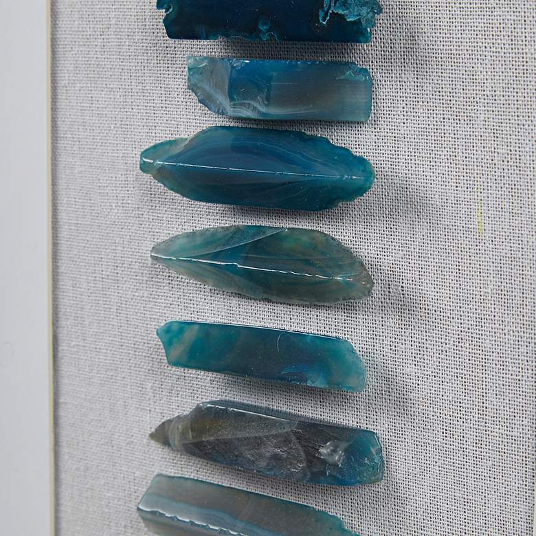 Image 5 Martha Stewart Blue Cerulean Stones Framed Shadowbox Wall Decor Panel more views