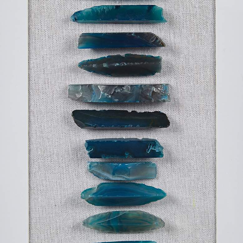 Image 6 Martha Stewart Blue Cerulean Stones Framed Shadowbox Wall Decor Panel more views