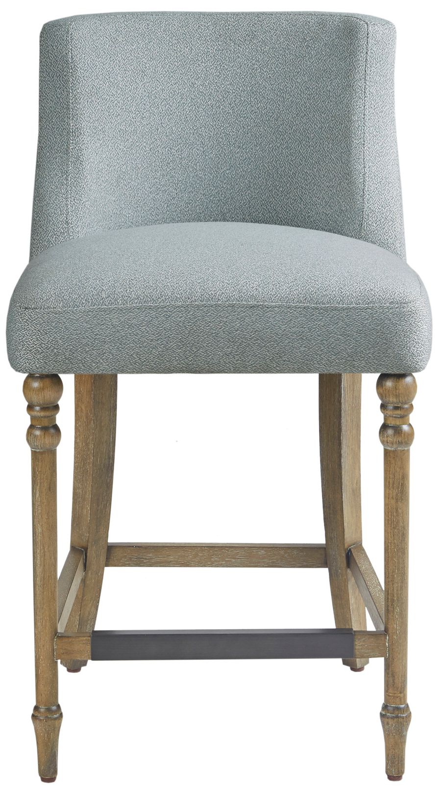 Image 3 Martha Stewart Blue Delaney 25" Upholstered Counter Stool more views