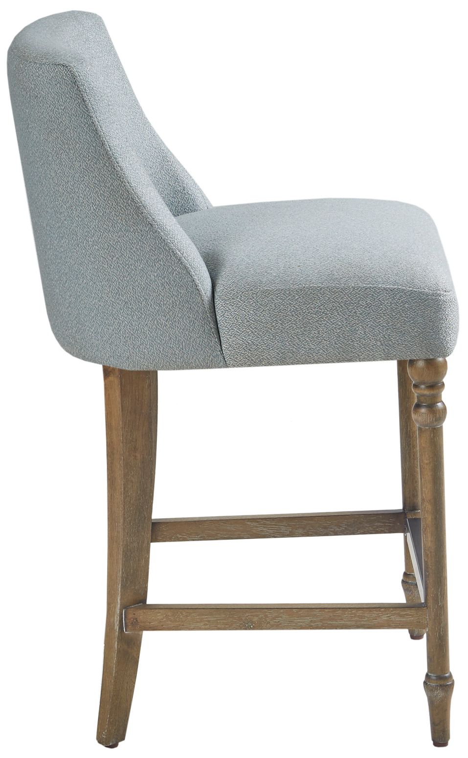 Image 4 Martha Stewart Blue Delaney 25" Upholstered Counter Stool more views