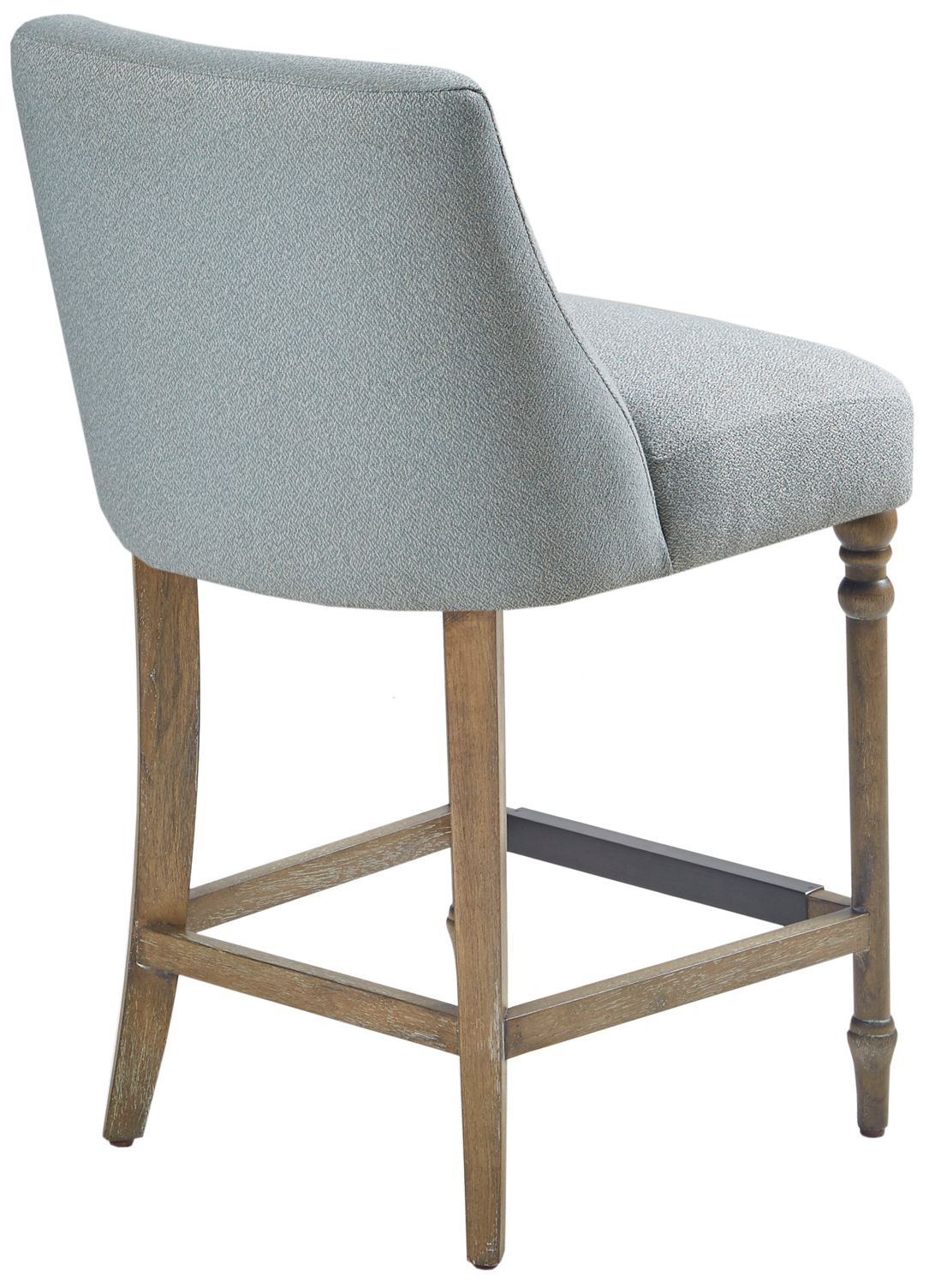 Image 5 Martha Stewart Blue Delaney 25" Upholstered Counter Stool more views