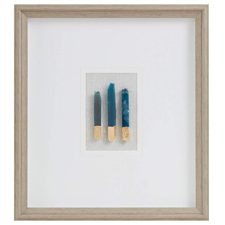 Image 1 Martha Stewart Blue Natural Agate Double Mat Shadow Box Wall Decor