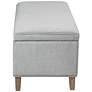 Martha Stewart Caymus 48" Wide Light Gray Rectangular Storage Bench