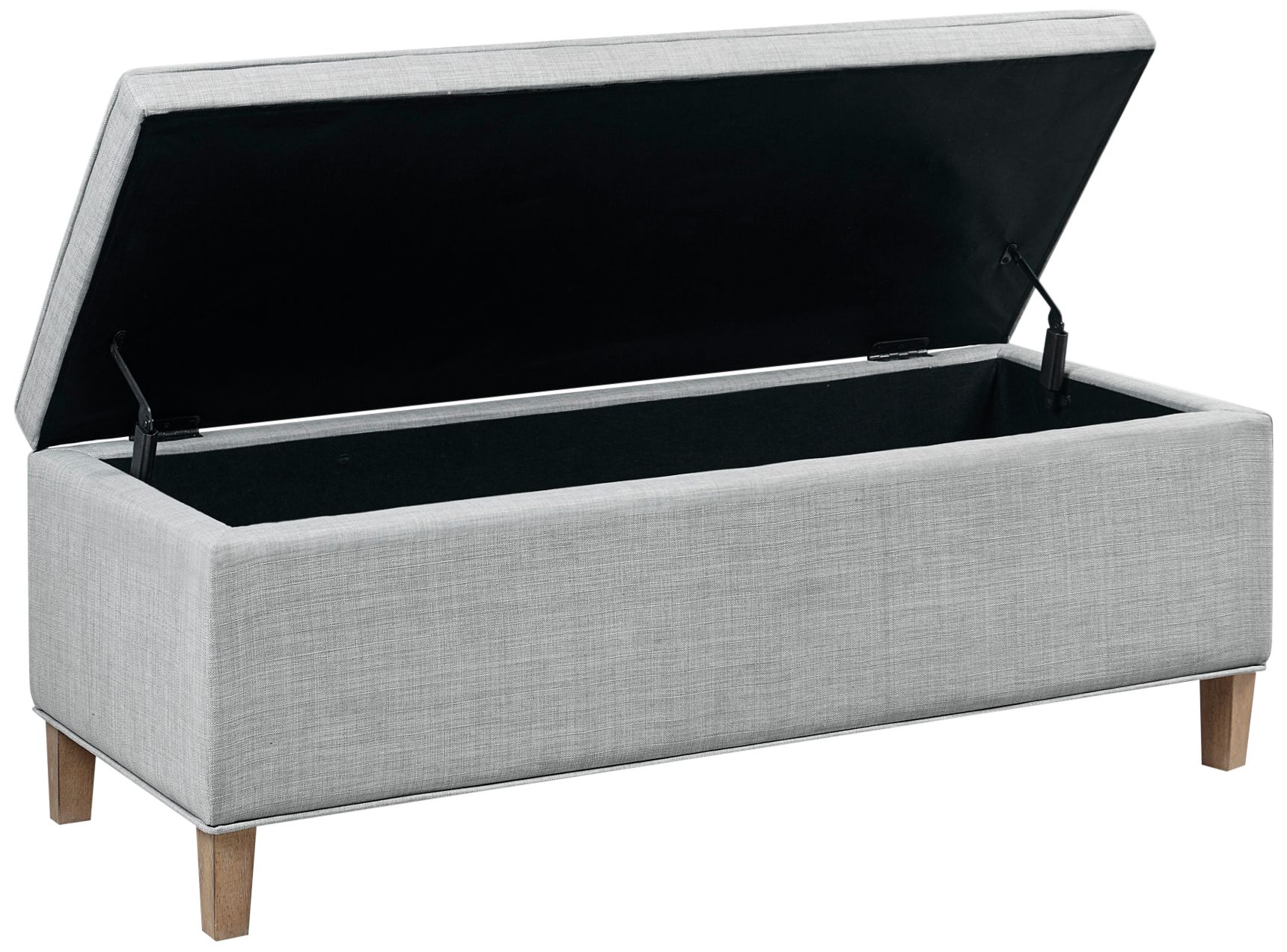 Martha Stewart Caymus 48" Wide Light Gray Rectangular Storage Bench