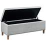 Martha Stewart Caymus 48" Wide Light Gray Rectangular Storage Bench