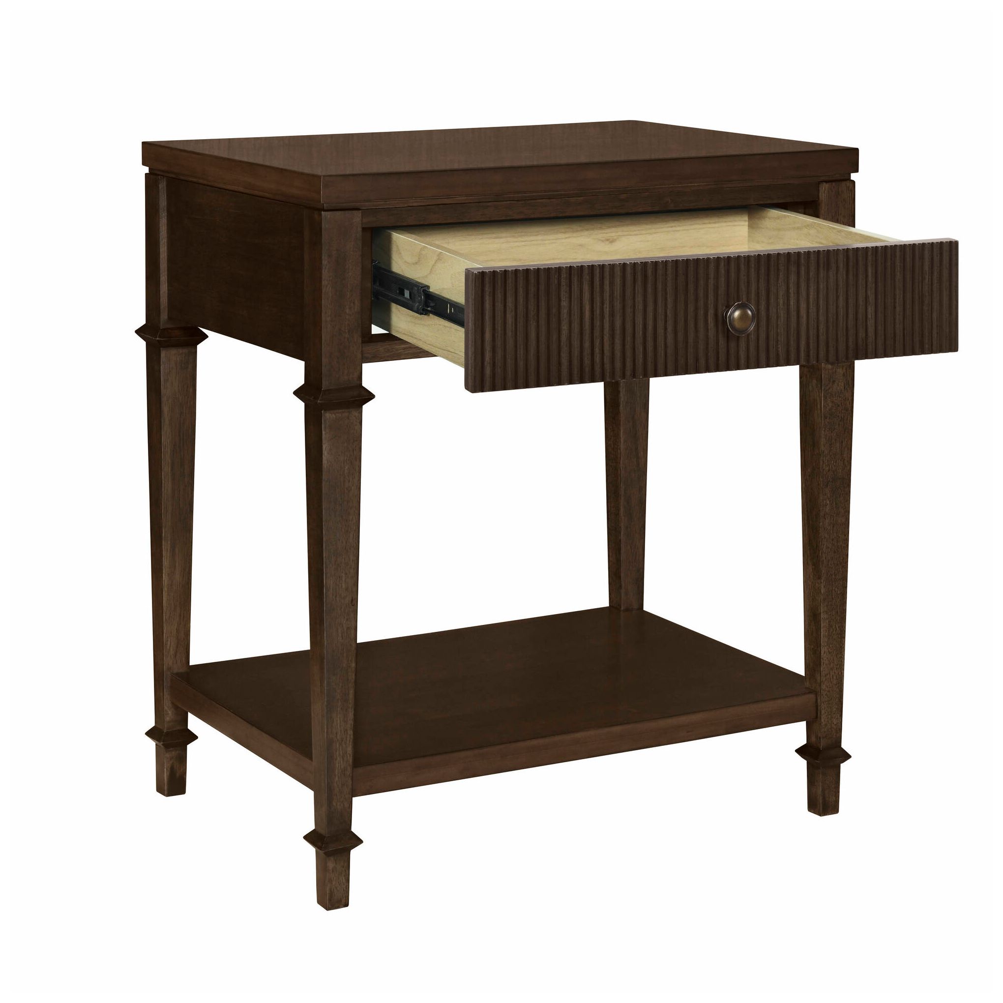 Image 6 Martha Stewart Dark Coffee Kenna Nightstand more views