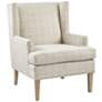Martha Stewart Decker Beige Fabric Accent Armchair
