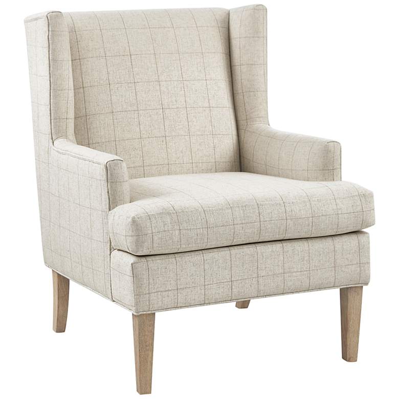 Image 2 Martha Stewart Decker Beige Fabric Accent Armchair