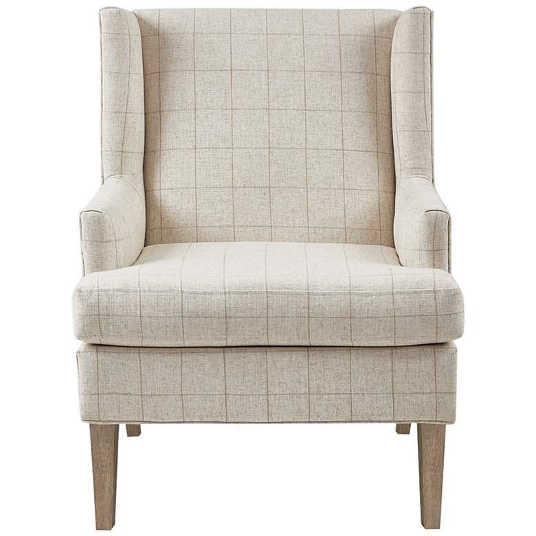 Image 7 Martha Stewart Decker Beige Fabric Accent Armchair more views