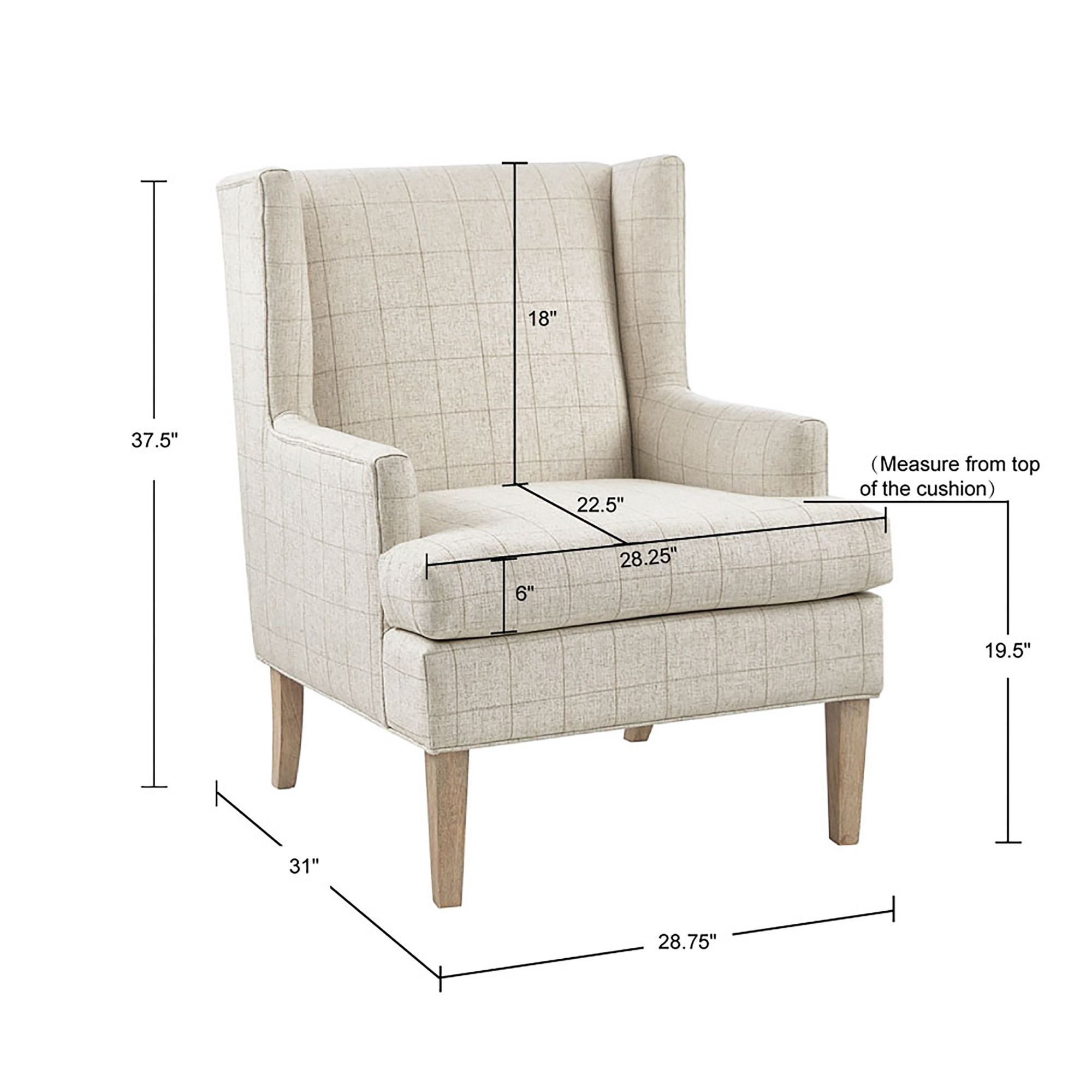 Martha Stewart Decker Beige Fabric Accent Armchair