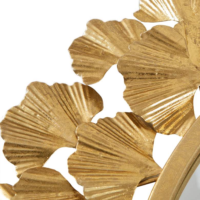 Image 4 Martha Stewart Eden Gold 30 1/2" Ginkgo Leaf Wall Mirror more views