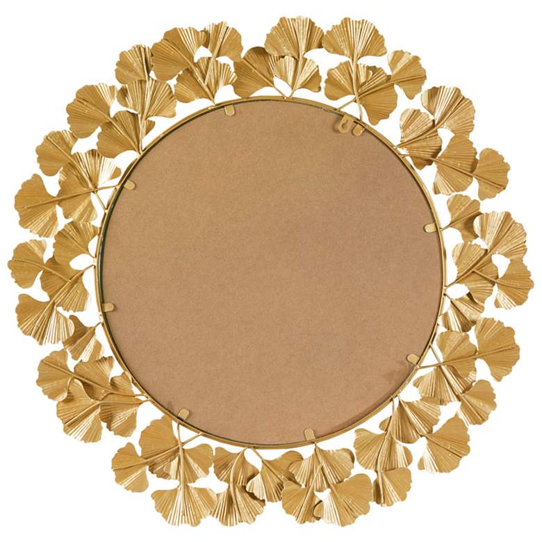 Image 6 Martha Stewart Eden Gold 30 1/2" Ginkgo Leaf Wall Mirror more views