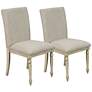 2_Martha Stewart Fiona Light Gray Fabric Dining Chairs Set of 2
