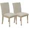 Martha Stewart Fiona Light Gray Fabric Dining Chairs Set of 2