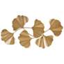 Martha Stewart Gold Faye Gold Foil Ginkgo Leaf Wall Art