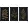 Martha Stewart Gold Metallic Leaf Panel Framed Graphic Wall Decor Set