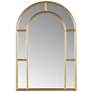 Martha Stewart Gold Regina Gold Arched Wall Mirror