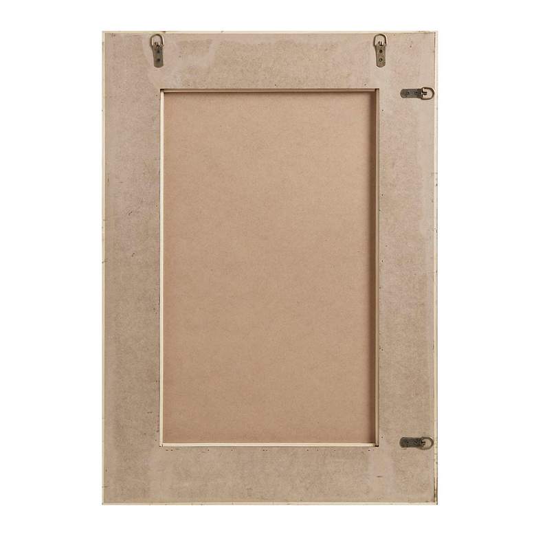 Image 7 Martha Stewart Gray Playa Rectangular Wood and Rattan Wall Mirror more views