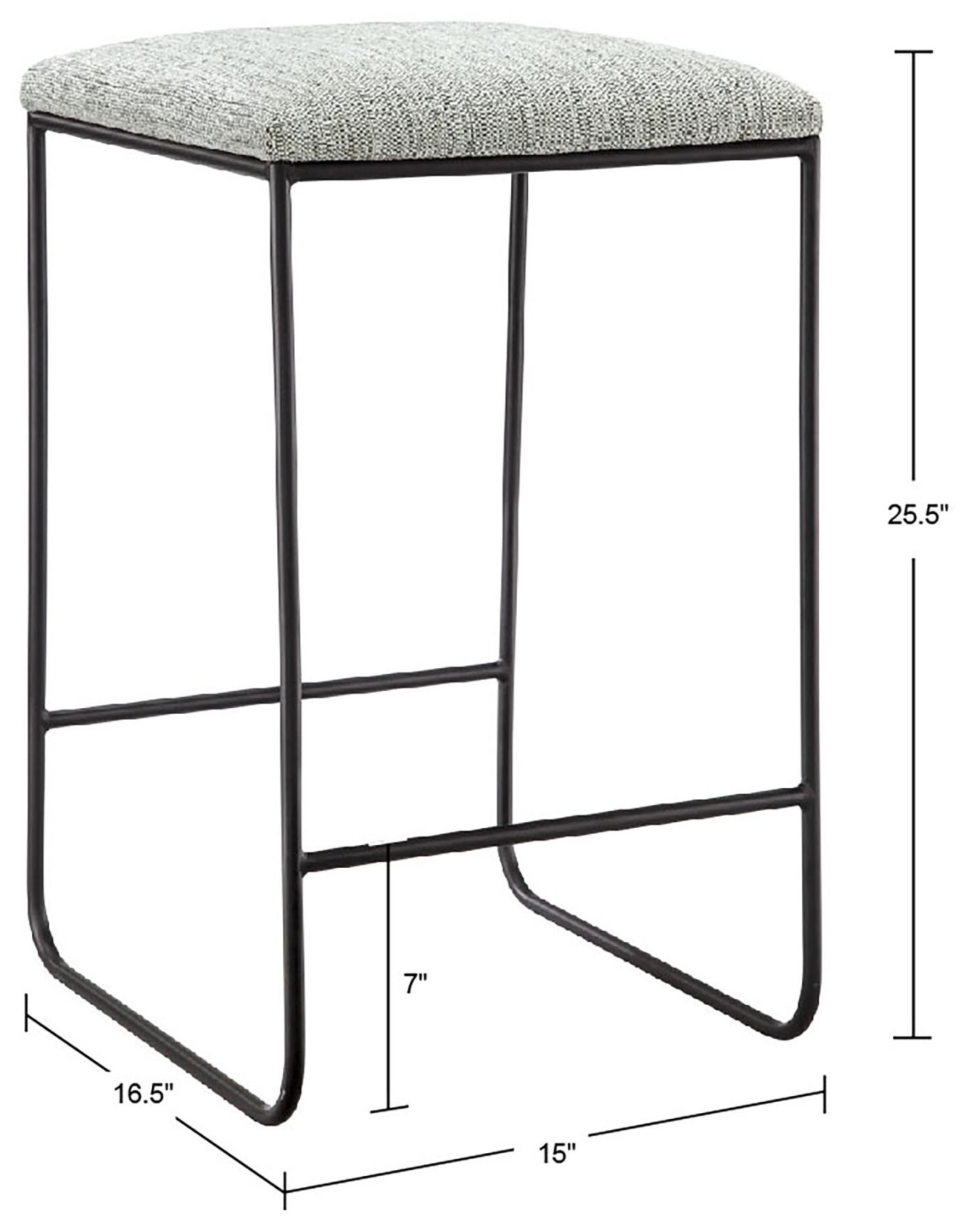 Image 5 Martha Stewart Grey/Black Hastings Counter Stool more views