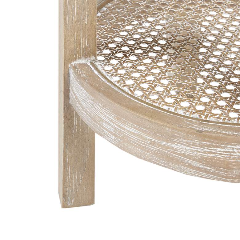 Image 4 Martha Stewart Harley 15" Wide Reclaimed Wheat Wood Round Accent Table more views