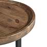 Martha Stewart Irisa 16" Reclaimed Oak Black Iron Round Accent Table