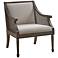Martha Stewart Isla Brown Jacquard Fabric Accent Armchair