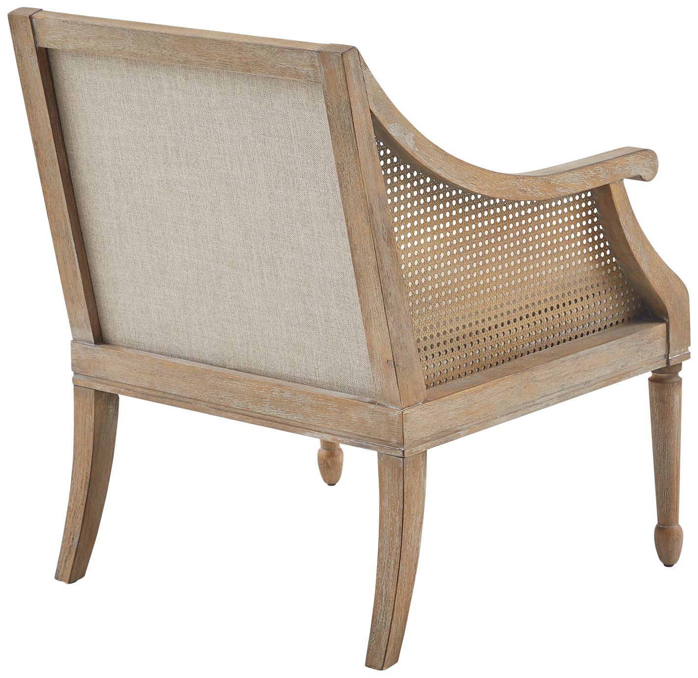 Image 7 Martha Stewart Isla Natural Fabric Accent Armchair more views