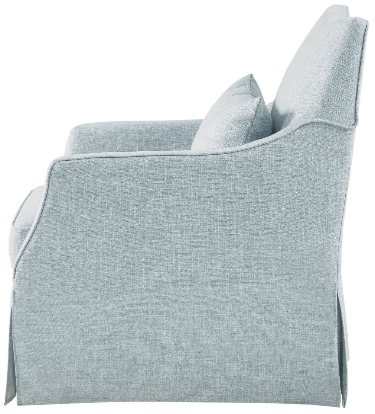 Image 5 Martha Stewart Light Blue London Skirted Swivel Chair more views