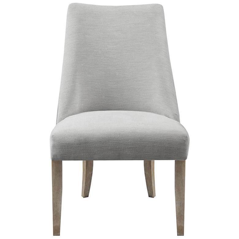 Image 3 Martha Stewart Light Grey Winfield Upholstered Dining chair Set of 2 more views