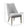 Martha Stewart Light Grey Winfield Upholstered Dining chair Set of 2