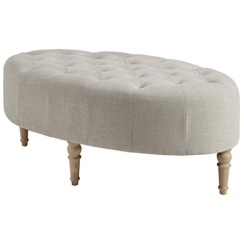 Image 1 Martha Stewart Linen Clara Accent Ottoman