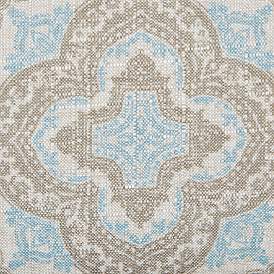 Image4 of Martha Stewart Maribelle Beige and Blue Fabric Accent Chair more views