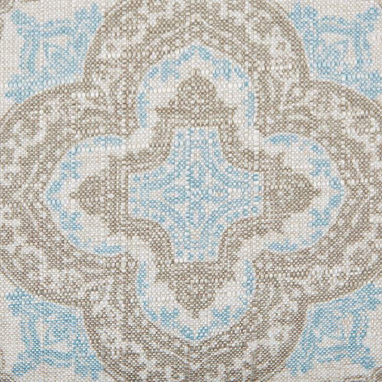 Image 4 Martha Stewart Maribelle Beige and Blue Fabric Accent Chair more views