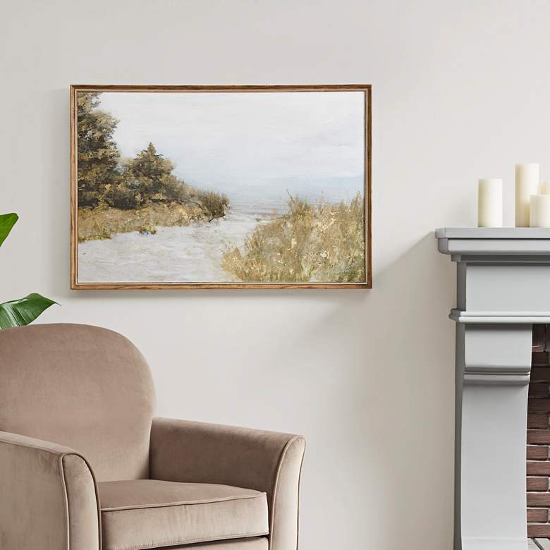 Image 7 Martha Stewart Multi Lake Walk Framed Gel Coated Canvas more views