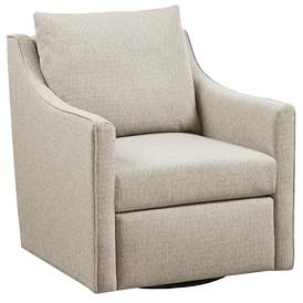 Image1 of Martha Stewart Natural Christian Swivel Armchair