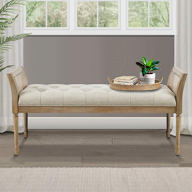 Image 1 Martha Stewart Natural Isla Accent Bench