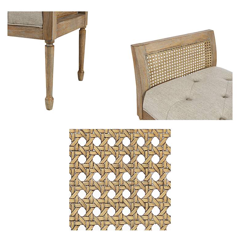 Image 6 Martha Stewart Natural Isla Accent Bench more views