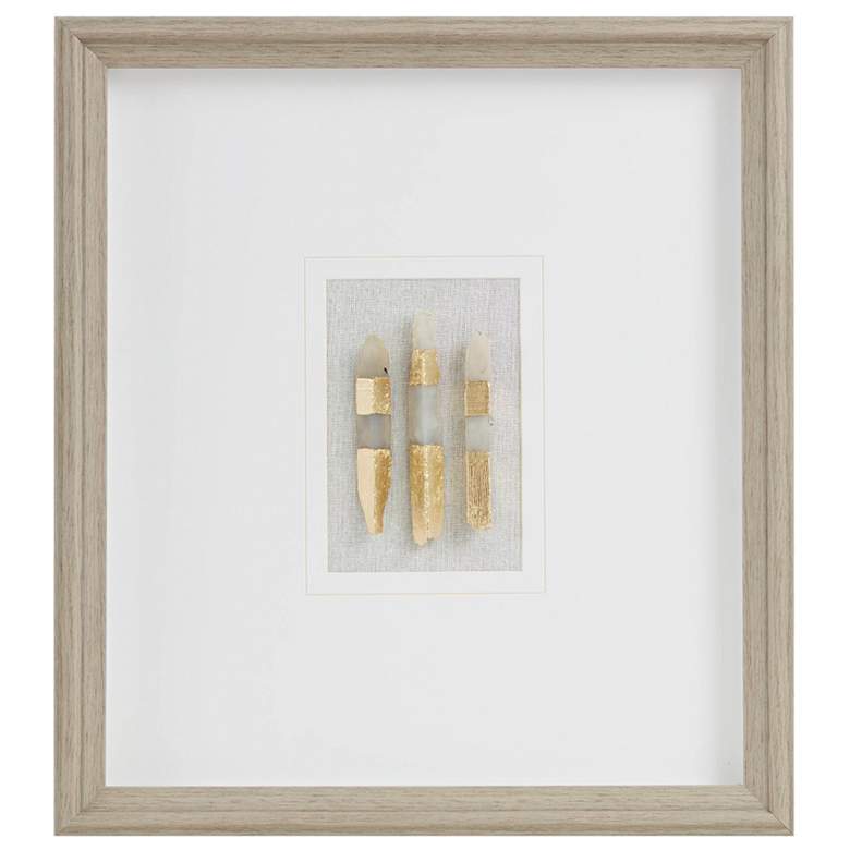 Image 1 Martha Stewart Off-White Natural Agate Double Mat Shadow Box Wall Decor