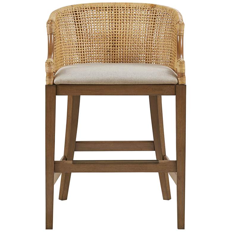 Image 7 Martha Stewart Playa 25" Natural Rattan Counter Stool more views