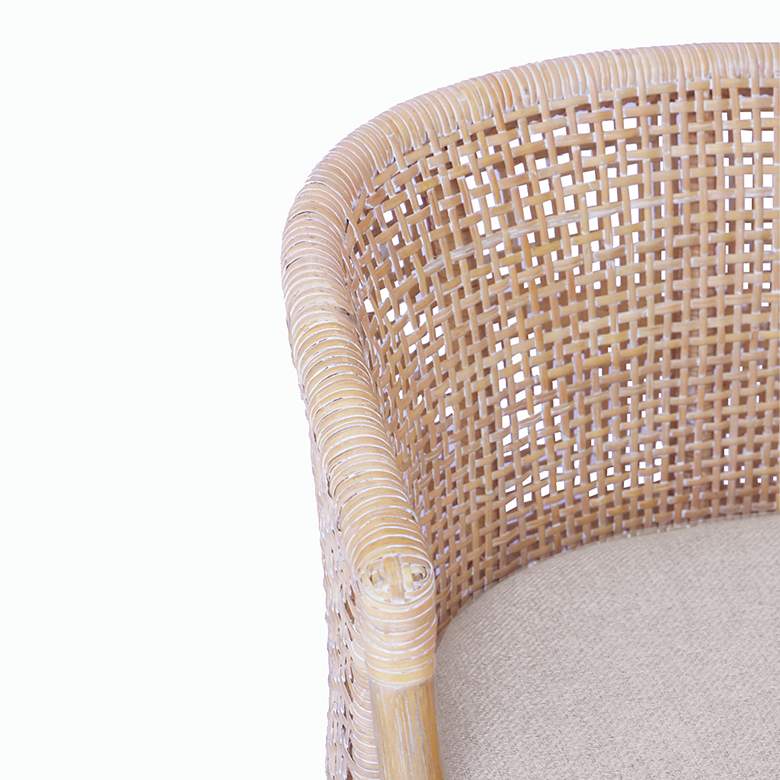Image 3 Martha Stewart Playa Natural Whitewash Handcrafted Rattan Counter Stool more views